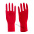 套装红色玫瑰橡胶家务洗衣洗碗清洁防水手套 洗碗胶皮手套 L（大号） 红色5双装