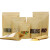 海斯迪克 牛皮纸袋 开窗自封包装袋食物坚果自立袋 18*26+4高清（50个）HKZ-139