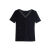 溥畔黑色网纱短袖T恤女夏季2023新款洋气小衫V领遮肚夏装女士上衣 黑色 M 建议90-105斤