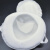 白色圆形防尘粉透气业车间头戴式尼龙面内海棉易呼吸口罩 特厚款一包(十个装)