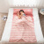 时尚邦（shishangbang）住酒店隔脏睡袋纯棉必备神器便携式出差旅游旅行床单被罩一体式 粉条纹_120cm