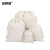 安赛瑞 帆布抽绳袋 束口棉布收纳袋 环保面粉米袋17×25cm 白色空白 10个装 2A00228
