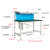 美奥帮 挂板防静电工作台 操作台装配台 车间带灯检验台双层吊抽屉100*60*75*115cm