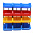 惠利得货架斜口分类零件盒组合式物料盒元件盒塑料盒螺丝盒工具箱收纳盒 Q3号蓝【350*200*150】