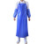 品之德 防水防油耐酸碱围裙 耐磨加长厨房水产围腰 蓝色PVC围裙