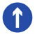 锦安行 JA-P027 反光交通安全标牌（直行）φ60cm 1.5mm厚铝板反光交通标志牌 交通指示牌