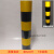 红白黑黄路桩反光膜带警示柱反光贴交通安全柱子电线杆反光膜贴带工业品 zx直纹黑黄宽60CM 长1米 三黑三黄