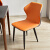 家逸餐椅现代简约家用北欧餐厅椅子靠背椅休闲创意网红ins轻奢 橘色1支装