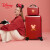 迪士尼行李箱女ins网红子母箱20英寸红色结婚拉杆箱24英寸拉链旅行箱男 佳偶天成-红色 26+12寸 子母箱