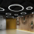 LED圆形圆环吊灯个性店铺大堂工业风圆圈工程环形吊灯 白框-直径1000mm-96瓦