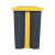 久洁（Jojell）68L脚踏翻盖塑料垃圾桶加厚大容量商用环卫厨房酒店办公灰黄垃圾箱