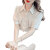 spraying 设计轻奢潮牌雪纺衬衫女短袖女装新款夏季洋气上衣设计感小众潮 白色 XL 建议116-128斤