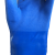 胶手套劳保耐磨浸胶工业橡胶磨砂加厚浸塑防滑防水防油耐酸碱全胶 天蓝色 左 L