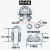 钢丝绳锁扣重型国标镀锌钢丝绳扎头玛钢夹头U型锁扣绳扣U形卡头猫爪卡扣绳扣 M3【100个】