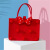 毛毡手提包 毛球款伴手礼宝宝满月宴卡通购物袋颜色齐全 红色蝴蝶结