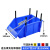 蓝色 五金零件盒配件盒组合式塑料元件盒组合斜口螺丝盒物料盒加厚 F5蓝350*200*150