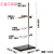 实验室铁架台大号高60厘米实验支架标准全套含十字夹铁圈加厚底座 标准铁架台一杆一座(高60cm)