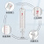 玻璃双层恒压分液漏斗 四氟4F活塞节阀门双层夹套滴液漏斗化学实 100ml 24*24带刻度