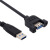 普力捷 USB3.0延长线 usb公母加长线带螺丝可固定面板带耳朵数据转接线头 黑色 1.5m