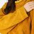 牛皮焊工服长袖围裙耐磨耐高温防火花防烫焊工防护服劳保用品  XX 黄色高领短款80cm