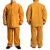 橙央牛皮电焊工防护服烧焊工作服焊接隔热防烫保护衣黄色衣 定制黄色整套适配 定制XL适配