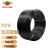 绿灯行 RVV2*0.75平方电线电缆 国标双芯单股铜芯丝软护套线 100米 黑色