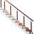 京索楼梯扶手护栏室楼围栏现代阳台平台立柱pvc简 B款四排护栏1米（不锈钢配件）