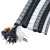 京势 束线管 理线保护套开口式理线管缠线管送理线器 黑色8mm(100米1包)