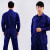 汇特益 春夏季长袖连体工作服电焊汽修劳保服 深蓝色 XL（单位：件）