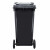 富都华创 环卫户外垃圾桶黑色30L大号商用果皮箱带盖塑料垃圾桶 FDHC-LJT-02