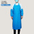 TPU背带防水防油围裙工作冷库水产食品厂家用厨房做饭围腰工作服 TPU蓝色 围裙+套袖