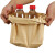 安达通 打包袋食品袋面包袋 通用方底牛皮纸袋 包装一次性黄皮纸袋 (100个) 防油24*13*8