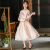 迪士尼（Disney）女童夏装连衣裙24新款儿童中国风套裙两件套中大童夏季汉服裙子 粉色 120