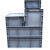 EU箱过滤箱物流箱塑料箱长方形周转箱欧标汽配箱工具箱收纳箱 灰色 大号2层