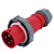 3芯4线5孔德标国曼电气MNIEKNES工业防水插头插座16/32A对接IP67 4芯16A明装插座(MN1412)
