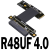 PCIe x8延长转接线 支持NVMe固态硬盘接口PCIE 4.0x4全速 R48UF 4.0 附电源线 长度定制