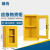 蓝炎 应急物资柜 消防器材柜置放柜3C认证钢化玻璃 黄色单门 800X500X350MM