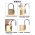 贝傅特 黄铜挂锁 密码挂锁 行李箱密码锁 防盗拉杆箱锁背包锁 柜门锁 4轮密码（黄铜款21mm）