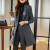 设计师潮牌韩版西服套装女2022年秋季新款收腰显瘦气质通勤中长款西装外套 藏青色外套 S