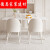宣琅法式奶油风岩板餐桌家用小户型轻奢现代简约纯白新款餐桌椅长方形 纯白岩板餐桌[120_60_75CM]