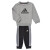 阿迪达斯（Adidas）男童装圆领长袖卫衣经典三道杠束脚长裤子婴幼儿运动套 黑色/灰色 3-6个月