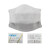 朝美（CM）2002活性碳 防尘过滤口罩 防雾霾PM2.5工业粉尘纱布男女透气口罩独立装 灰白色