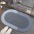 庄太太 40*60cm（椭圆）蓝 卫生间吸水速干地毯地垫门口浴室防滑脚垫厨房垫ZTT-9052