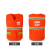 曼睩 带口袋橘黄色XL 反光背心施工安全反光马甲环卫工反光背心ML013