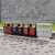 艾科堡 户外分类垃圾桶公园小区道路边不锈钢木饰面环卫双分类垃圾桶果皮箱20款