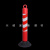 PE警示柱不倒翁警示柱橡胶弹力柱橡塑底座道路反光塑料隔离柱路桩防撞柱 120CM红白条纹