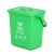 带滤网垃圾桶厨余提手带盖垃圾分类干湿分离餐厨厨房专用圆桶  乐贝静 15升圆桶+带滤网(绿色) 厨余垃圾