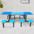 定制定制不锈钢食堂餐桌椅组合4人6人8人学校员工工地食堂玻议价 6人位不锈钢 标准