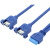 主板20Pin接口双USB3.0数据线主板机箱20P主板转接后置连接线 主板20Pin/双USB3.0母 0.25M