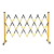 林泽轩伸缩围栏可移动式隔离护栏绝缘电力施工围栏道路安全防护栏玻璃钢（管式）黄黑色1.2米高*拉伸4米宽